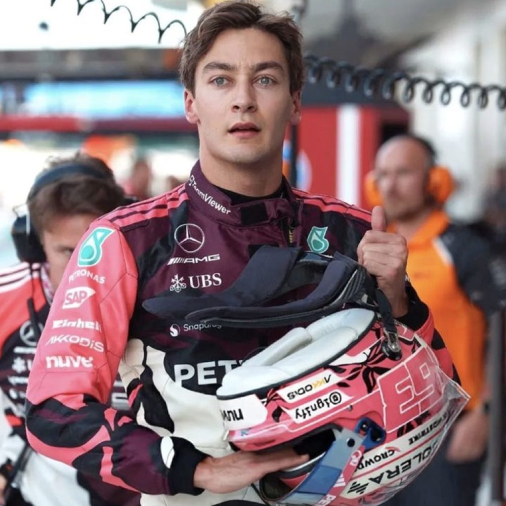 MERCEDES GEORGE RUSSELL MIAMI GP 2025 RACING SUIT